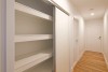 Linen fixed shelves